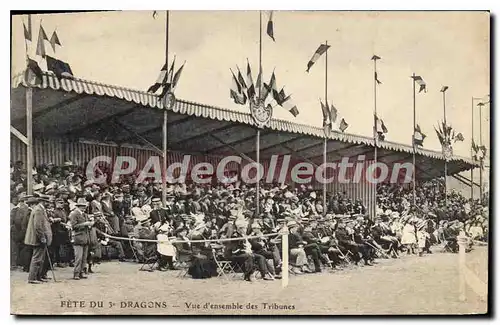 Cartes postales Fete Du 3�me Dragons Vue D'Ensemble Des Tribunes