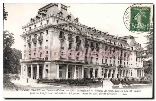 Cartes postales Versailles Trianon Palace Hotel Transforme en h�pital anglais les plus graves d�cisions