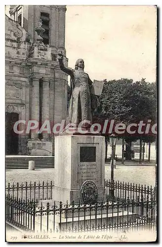 Cartes postales Versailles La Statue De I'Abbe De I'Ep�e