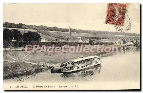 Cartes postales Le Pecq Le Depart Du Bateau Touriste