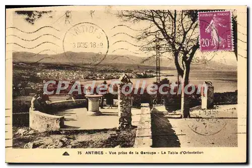 Cartes postales Antibes Vue Prise De La Garoupe La Table D'Orientation