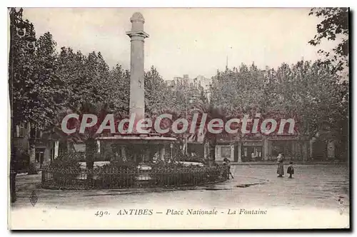 Cartes postales Antibes Place Nationale La Fontaine