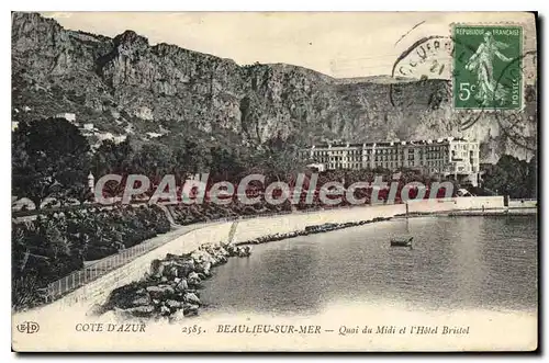 Cartes postales Beaulieu Sur Mer Quai Du Midi Et I'Hotel Bristol