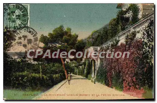 Cartes postales Beaulieu Sur Mer boulevard Gordon-Benett et la petite Afrique