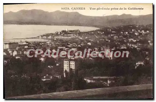 Cartes postales Cannes Vue Generale Prise De La Californie