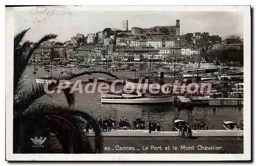 Cartes postales Cannes Le Port Et Le Mont Chevalier