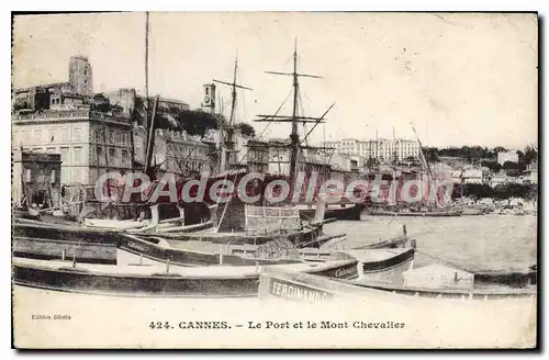 Cartes postales Cannes Le Port Et Le Mont Chevalier