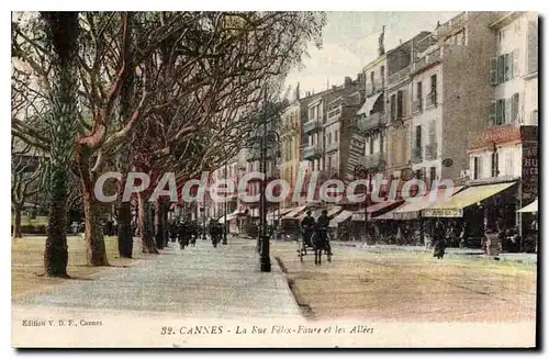 Cartes postales Cannes La rue Felix Faure Et Les Allees