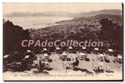 Cartes postales Cannes Vue Prise Du Plateau Observatoire De La Californie