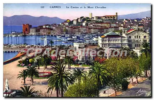 Cartes postales Cannes Le Casino Et Le Mont Chevalier