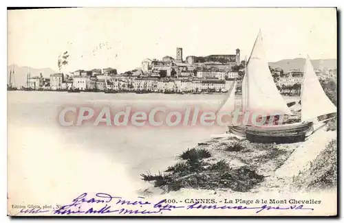 Cartes postales Cannes La Plage Le Mont Chevalier