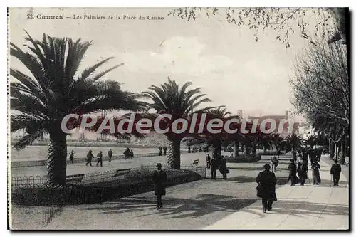 Cartes postales Cannes Les Palmiers De La Place Du Casino