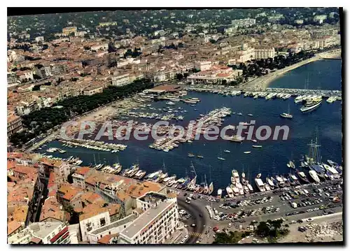 Cartes postales moderne Cannes Vue Aerienne Sur Le Port Et le Centre Ville