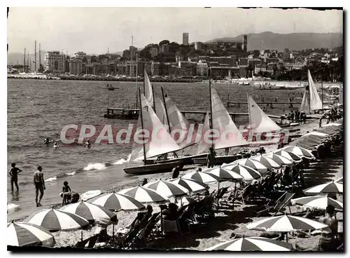 Cartes postales moderne Cannes La Plage Et Le Suquet