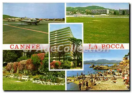 Cartes postales moderne Cannes La Bocca L'Aerodrome Le Stade plage