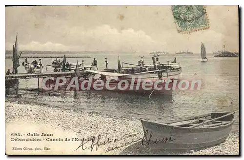 Cartes postales Golfe Juan Debarcadere Canots De I'Escadre