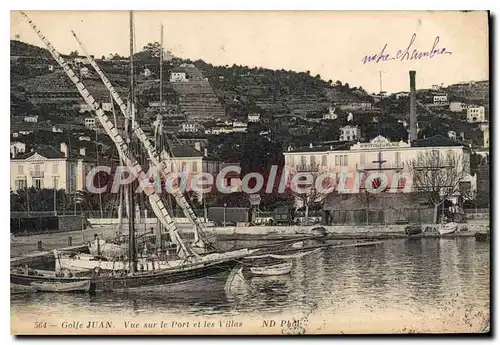 Cartes postales Golfe Juan Vue Sur Le Port Et Les Villas