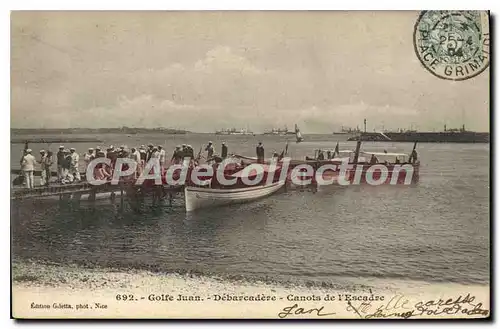 Cartes postales Golfe Juan Debarcadere Canots De I'Escadre