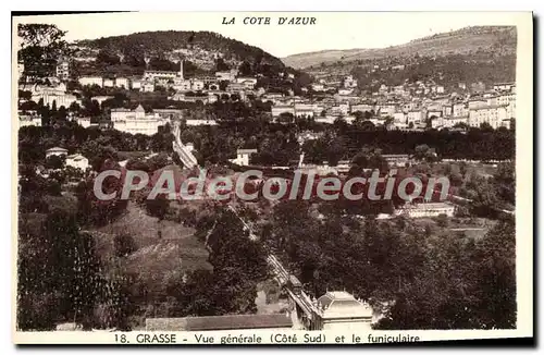 Cartes postales Grasse Vue Generale Et Le Funiculaire