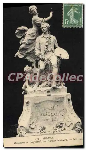 Ansichtskarte AK Grasse Monument De Fragonard Par Auguste Maillard