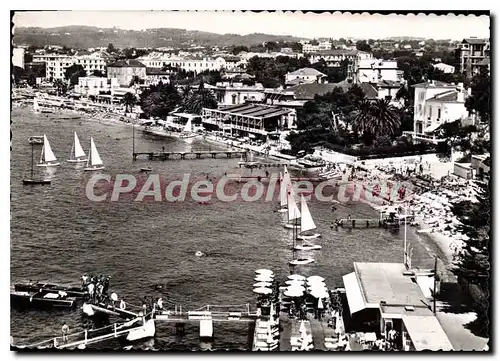 Moderne Karte Juan Les Pins Plages Du Casino Et Du Provencal