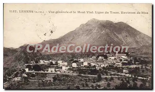 Cartes postales Levens Vue Generale Et Le Mont Vial Ligne du tram