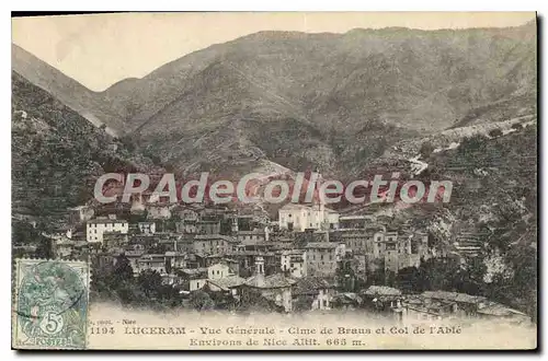 Cartes postales Luceram Vue Generale Cime De Braus