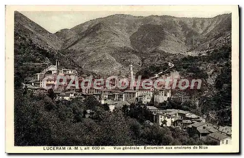 Cartes postales Luceram Vue Generale Excursion Aux Environs De Nice