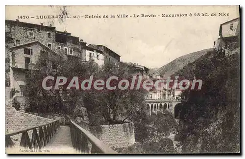 Cartes postales Luceram Entree De La Ville Le Ravin Excursion