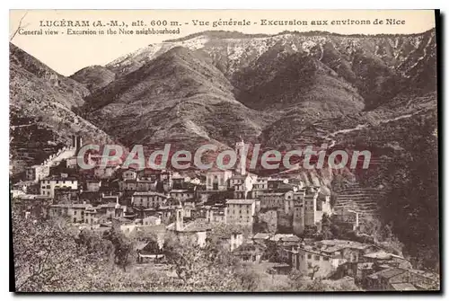 Cartes postales Luceram Vue Generale Excursion Aux Environs