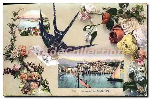 Cartes postales Souvenir De Menton