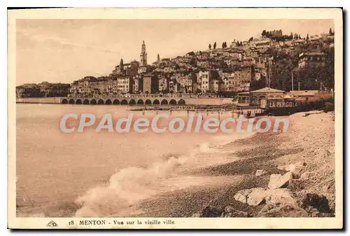 Cartes postales Menton Vue Sur La Vieille Ville