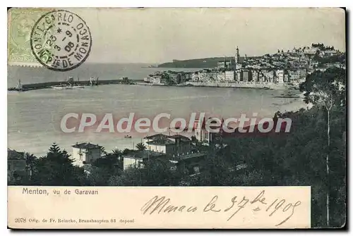 Cartes postales Menton Vu De Garavan