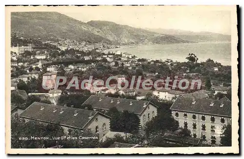 Cartes postales Menton Vue g�n�rale Et Les Casernes