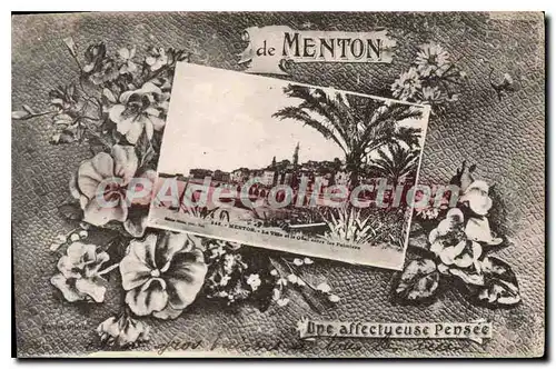 Cartes postales Menton une pens�e