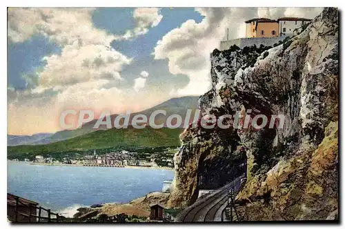 Cartes postales Menton Le Tunnel Rouge Vers La Frontiere