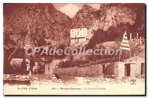 Cartes postales Menton Garavan La Frontiere D'Italie