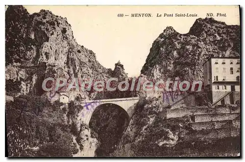 Cartes postales Menton Le Pont Saint Louis