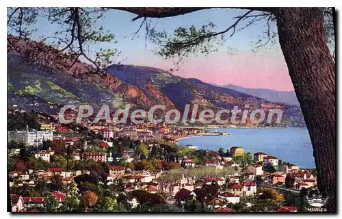 Cartes postales Menton Vue Prise Du Cap Martin