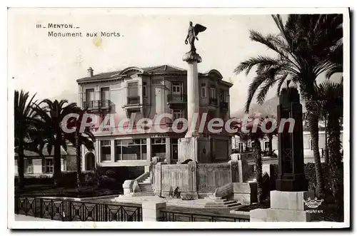 Cartes postales Menton Monument Aux Morts