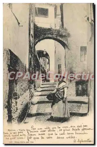 Cartes postales Menton Vieille Rue