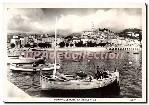 Cartes postales moderne Menton Le Port La Vieille Ville