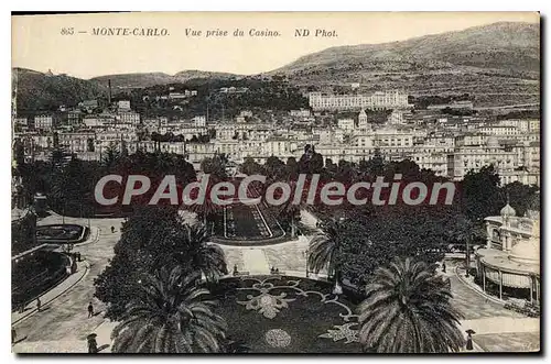 Cartes postales MONTE-CARLO Vue Prise Du Casino