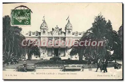 Cartes postales Mont Carlo Facade Du Casino