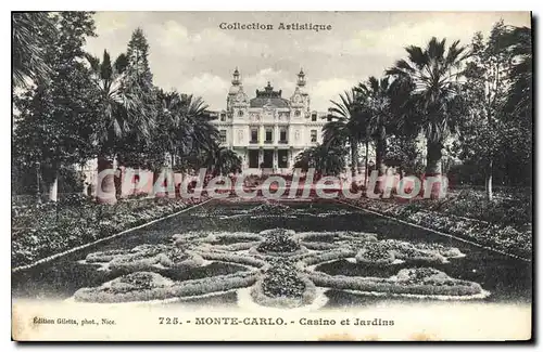 Cartes postales Monte Carlo Casino Et Jardins