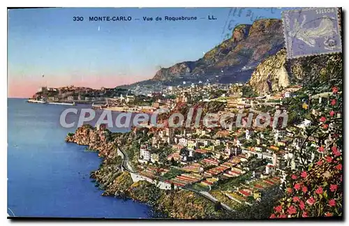 Cartes postales Monte Carlo Vue De Roquebrune