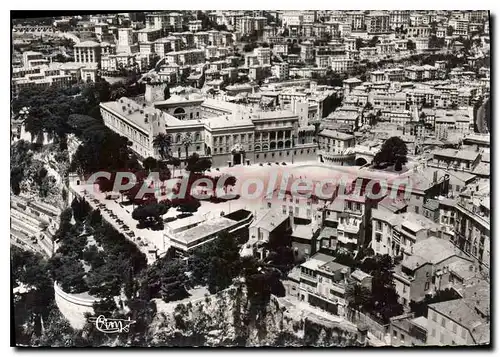 Moderne Karte Monaco Vue Aerienne Sur La Place Du Palais