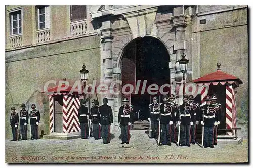 Cartes postales Monaco Garde D'Honneur Du Prince A La Porte du palais