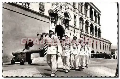 Cartes postales Monaco Le Palais Du Prince La Releve De La Garde