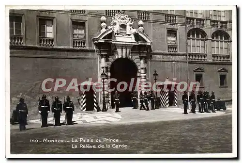 Cartes postales Monaco Le Palais Du Prince rel�ve de la garde